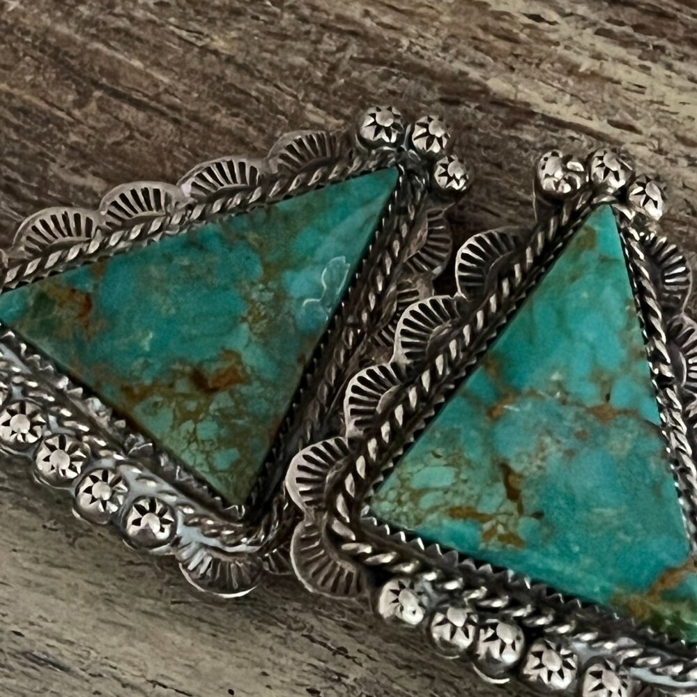 Vintage David Saity Turquoise Earrings